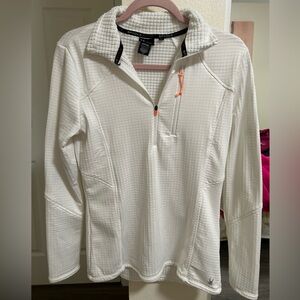 White Quarter-Zip Pullover
